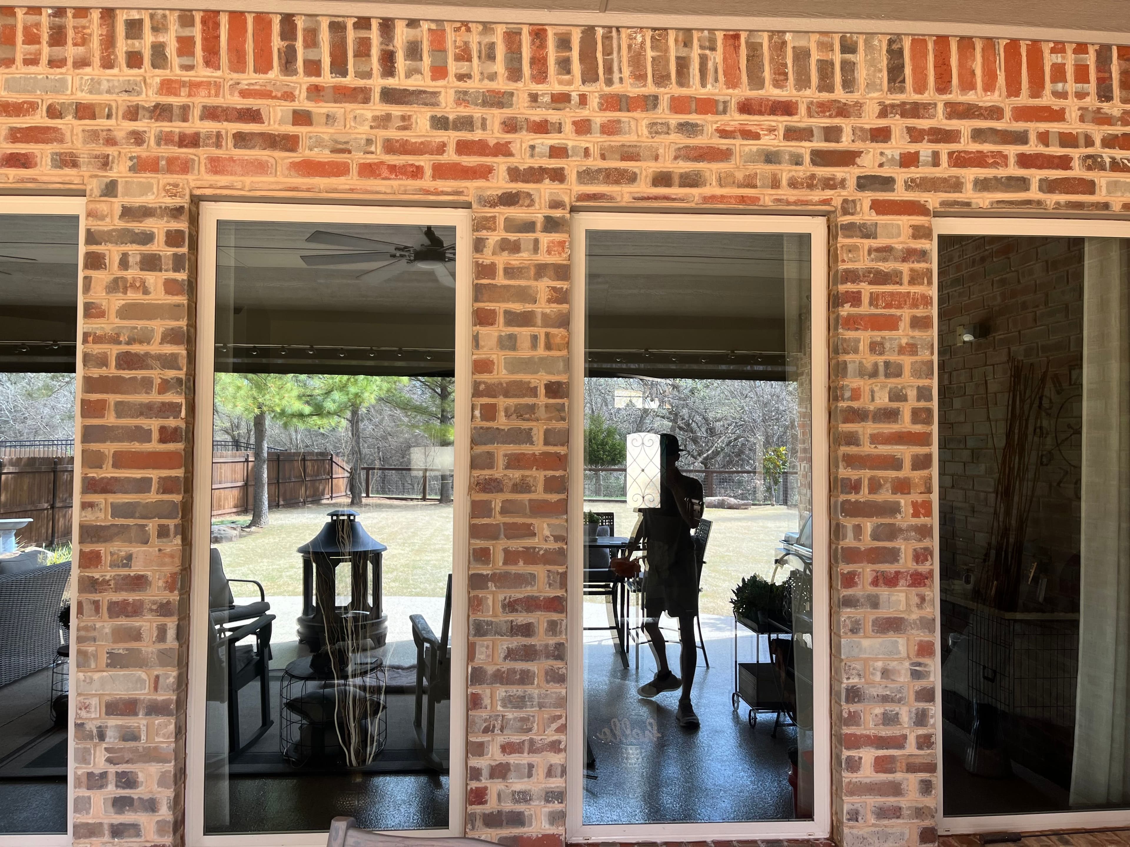 Streak-free window cleaning on a home. Window Cleaning in Edmond, OK; Window Cleaners Edmond, OK; Window Cleaning Nichols Hills, OK; Window Cleaners in Nichols Hills, OK; Window Cleaning Norman, OK; Window Cleaners Norman OK; Window Cleaning Oklahoma City, OK; Window Cleaning OKC; Window Cleaners OKC; Window Screen Cleaning OKC; Window Track Cleaning OKC