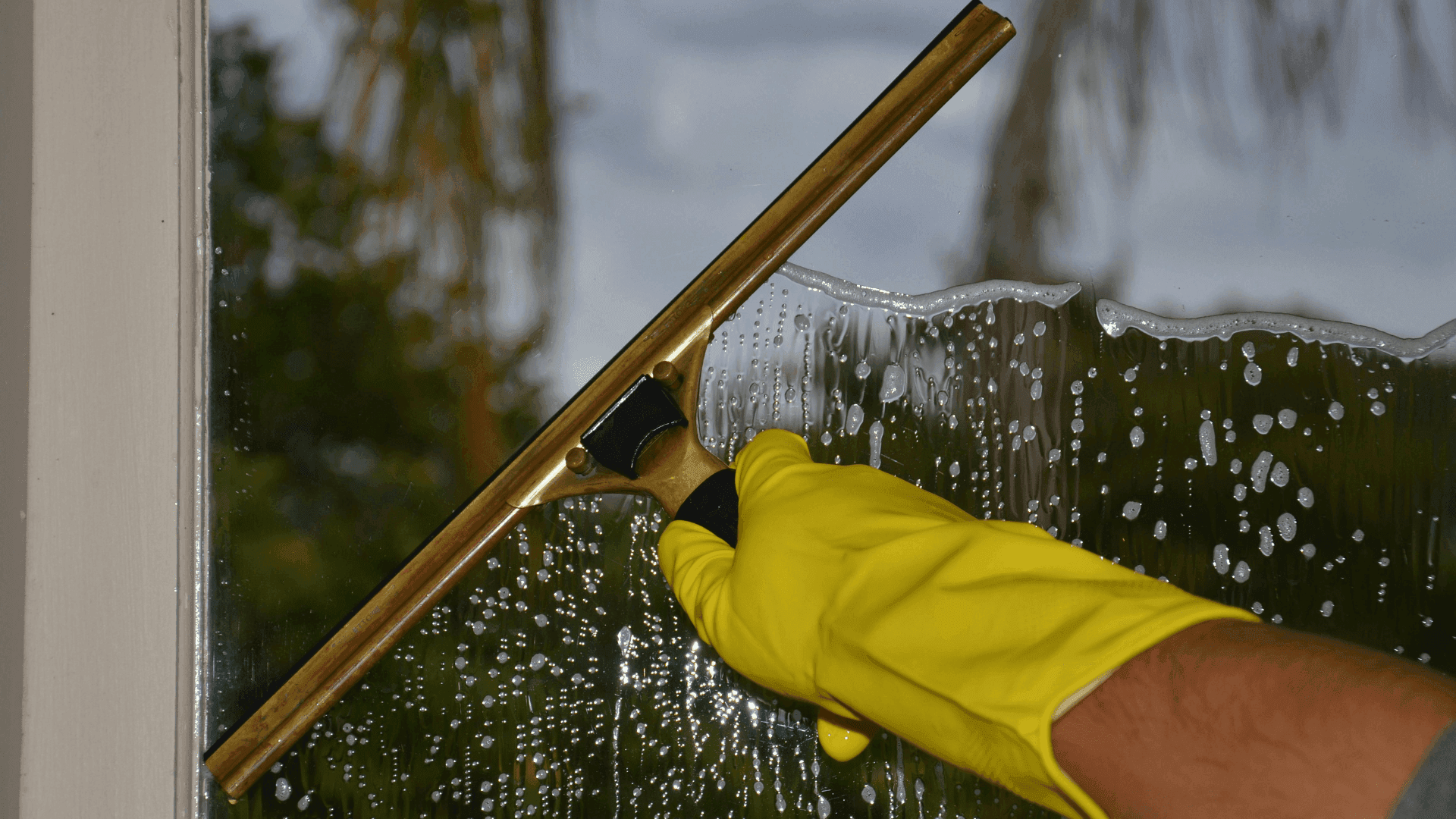 Crystal being cleaned